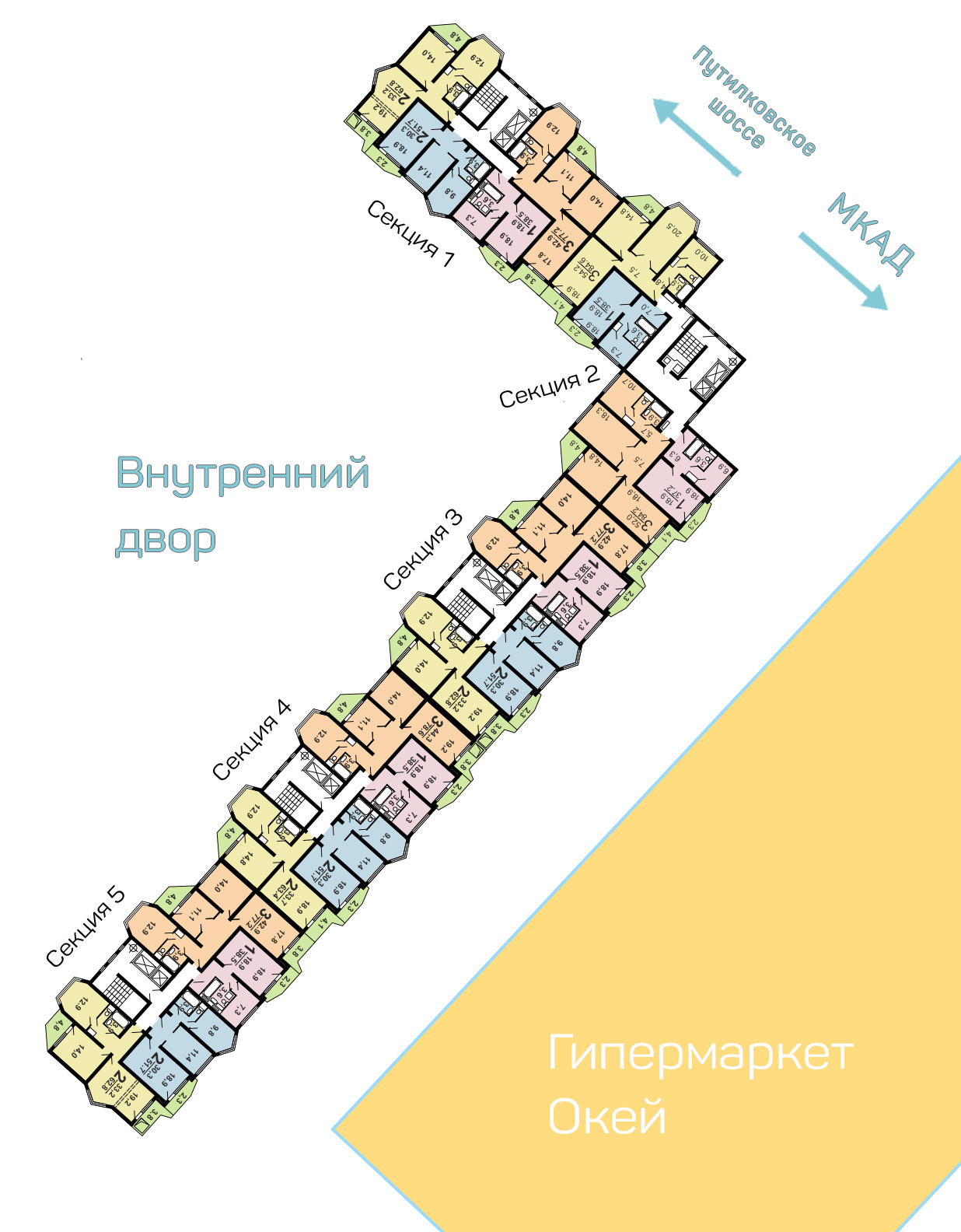 Генплан ЖК Садовая, 19ВГ